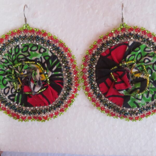 Shinelle Vintage Avery Collection – African Ankara Handcrafted Fabric Earrings