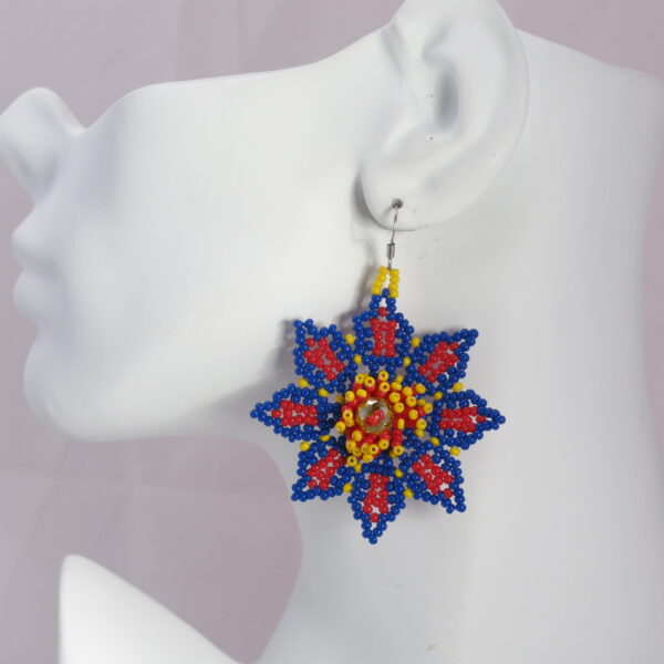 Spring Bloom: Maya Hand-Beaded Starburst Earrings