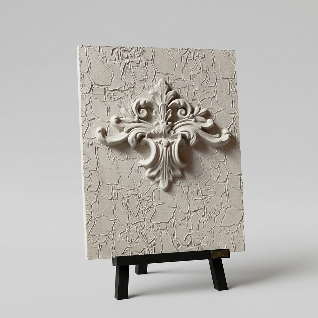 Hand-Finished Decorative Relief Panel | Lean-Against Mantel Accent - Image 5