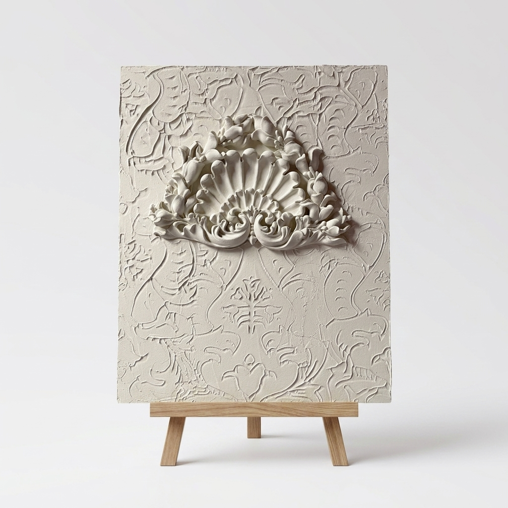 Hand-Finished Decorative Relief Panel | Lean-Against Mantel Accent - Image 4