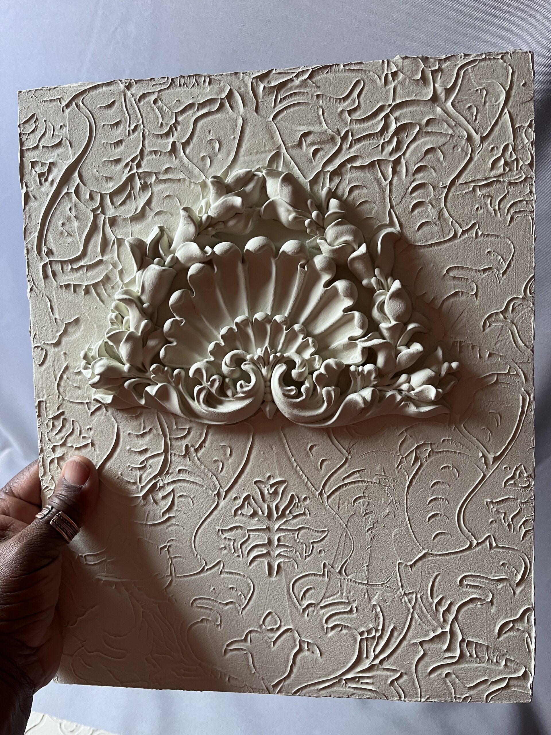 Hand-Finished Decorative Relief Panel | Lean-Against Mantel Accent - Image 11