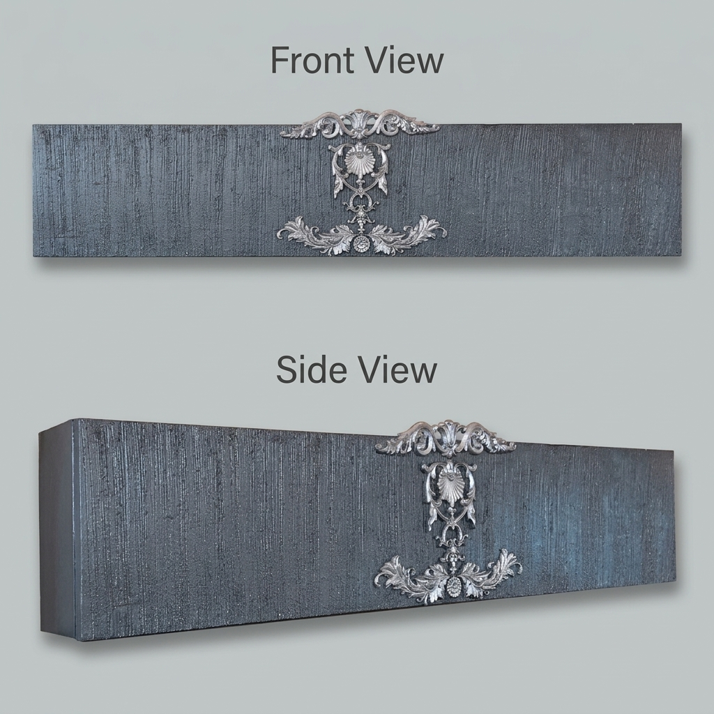 Modern Silver Window Cornice Crown | Sapphire Silver - Image 4