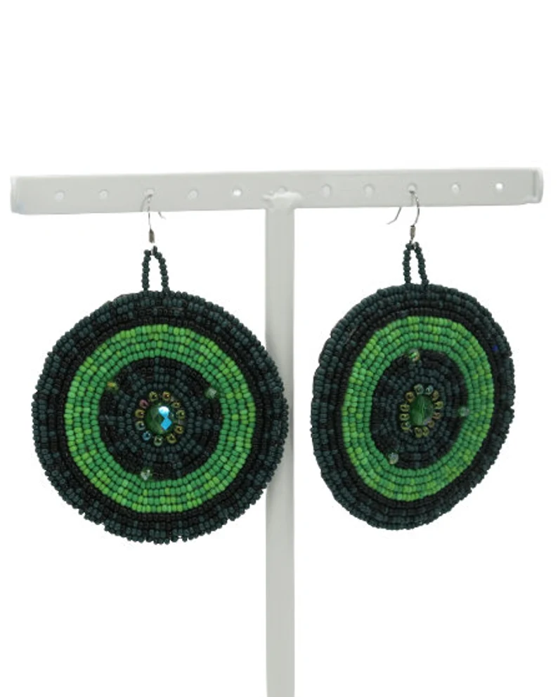 Maya sunburst Seed Bead earrings, Boho earrings - Image 6
