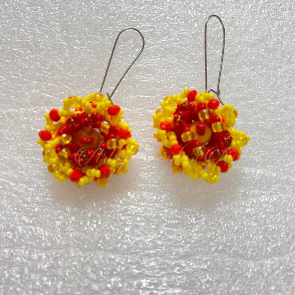 Yellow Flower Statement Earrings