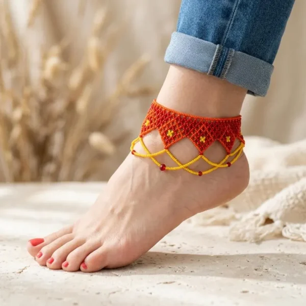 Handmade Beaded Anklets for Women – The Barefoot Bohemian Collection