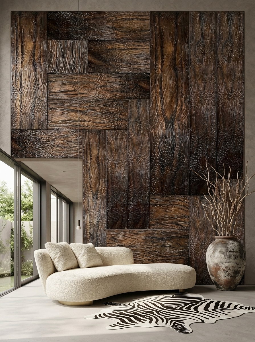 Giraffe Exotic Wood Finish | Textured Wood Panels - Image 7
